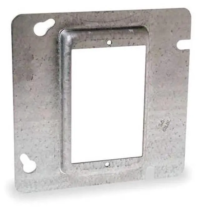 Alt view image 2 of 3 - RACO 837 Plaster Ring, 1 Gang, Galvanized Zinc, Square Box Type