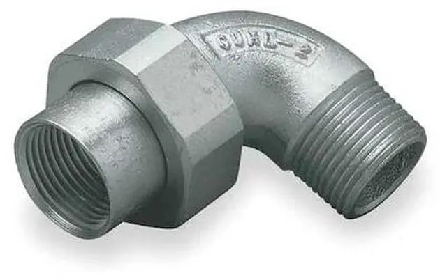 Alt view image 2 of 3 - HUBBELL KILLARK GUML-1MWW IMC Union, 1/2 in, Threaded, Steel, Plain, Gray