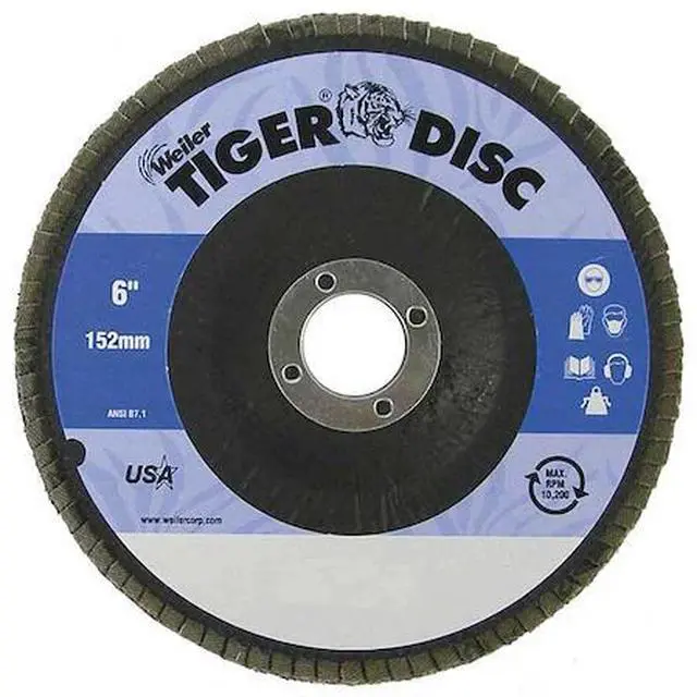 Alt view image 4 of 4 - Weiler Abrasives - 50649 - 6 DIAMETER- 7/8 ARBOR-40 GRIT, Box of 10
