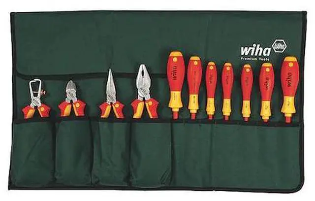 Alt view image 2 of 6 - Wiha 32888 11 Piece Insulated Pliers/Cutters/Drivers Pouch Set