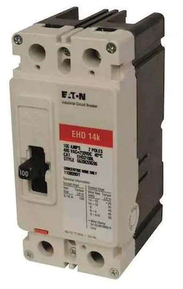 Alt view image 2 of 2 - EATON EHD2020 Molded Case Circuit Breaker, EHD Series, 20A, 2 Pole, 480V AC,