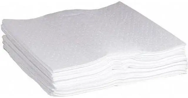 Main image of SPILLTECH WPKF50H Sorbent Pad, 41 gal, 30 in x 30 in, Oil, White, 50 PK