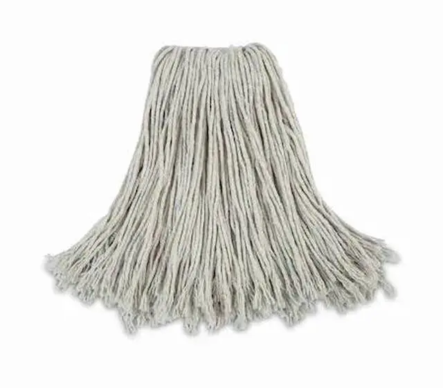 Alt view image 8 of 14 - Boardwalk Cut-End Wet Mop Head Cotton No. 24 White 12/Carton 2024CCT