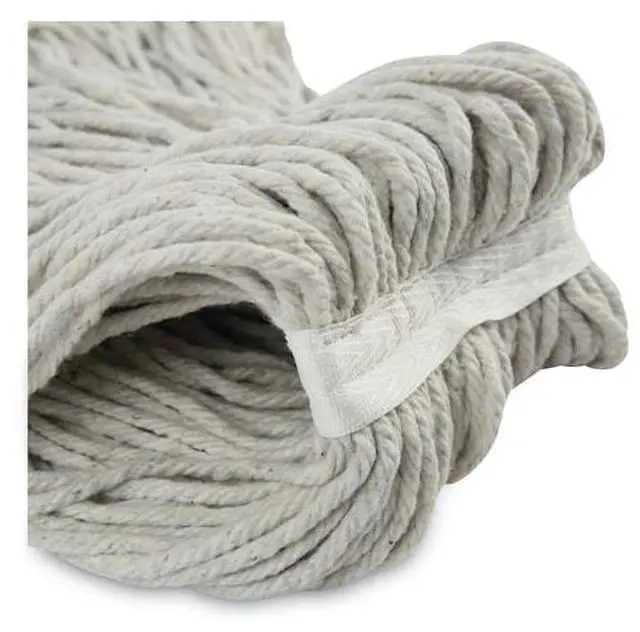 Alt view image 10 of 14 - Boardwalk Cut-End Wet Mop Head Cotton No. 24 White 12/Carton 2024CCT