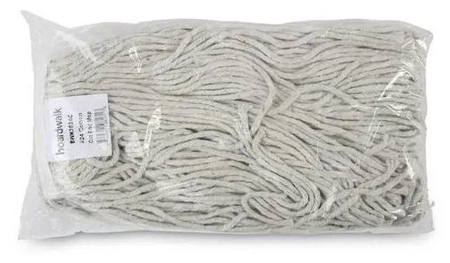 Alt view image 14 of 14 - Boardwalk Cut-End Wet Mop Head Cotton No. 24 White 12/Carton 2024CCT