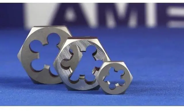 Alt view image 7 of 8 - Drill America m6.3 X 1 Carbon Steel Hex Die, DWTSMH6.3X1