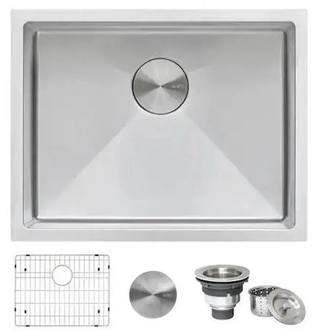 Main image of RUVATI RVH7121 21" Undermount Tight Radius 16 Gauge SS Bar Prep Kitchen Sink