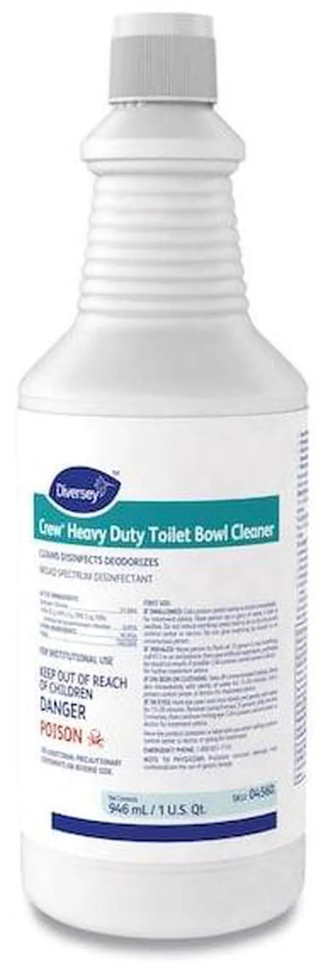 Alt view image 3 of 6 - DIVERSEY 4560 Crew Heavy Duty Toilet Bowl Cleaner, Minty, 32 oz Squeeze Bottle,
