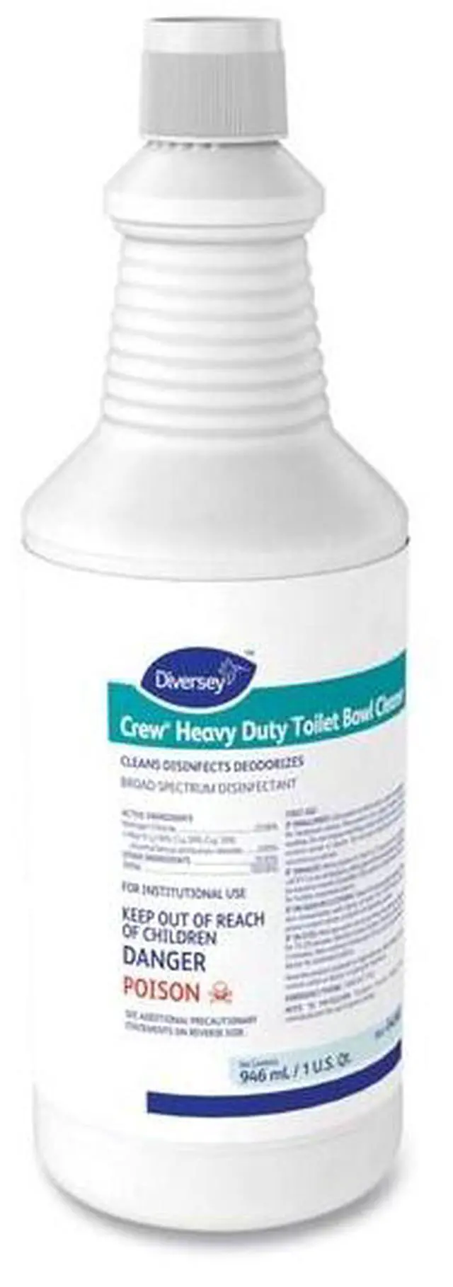 Alt view image 5 of 6 - DIVERSEY 4560 Crew Heavy Duty Toilet Bowl Cleaner, Minty, 32 oz Squeeze Bottle,