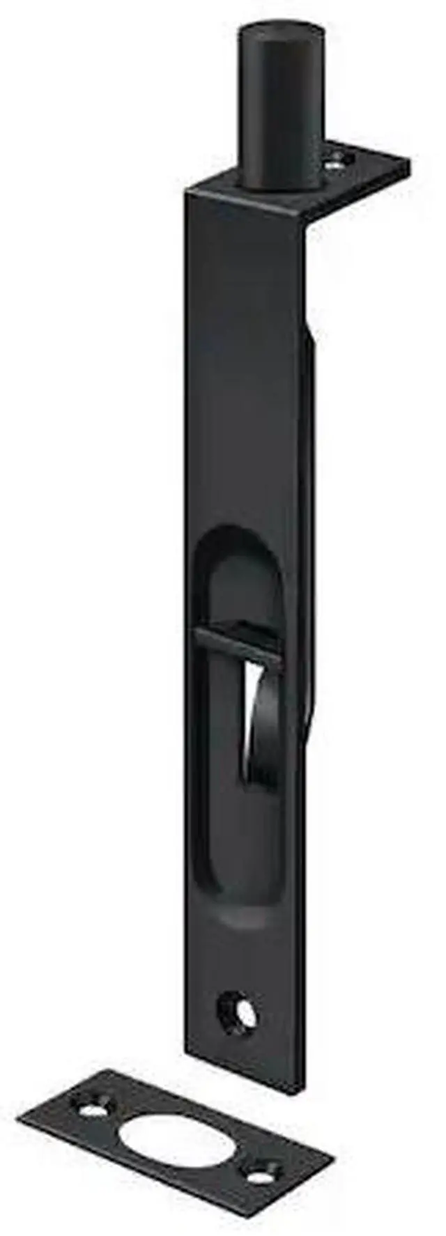 Alt view image 2 of 2 - Deltana 6FBS19 6 in. Heavy Duty Square Flush Bolt, Black - Solid