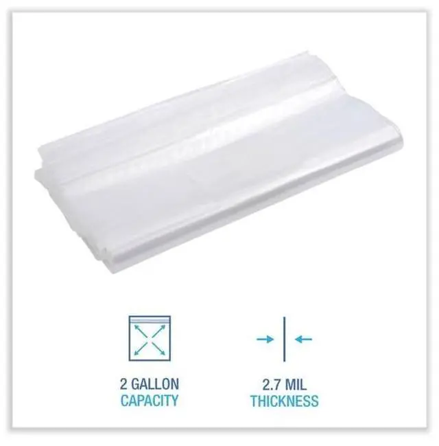 Alt view image 10 of 19 - Boardwalk Reclosable Freezer Storage Bags 2 Gal Clear LDPE 13 x 15 100/Box