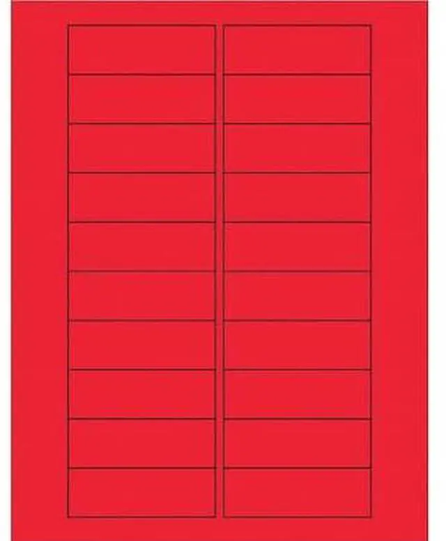 Alt view image 2 of 2 - Tape Logic LL174RD 3 x 1 in. Fluorescent Red Rectangle Laser Labels - Pack of 2000