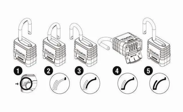 Alt view image 11 of 18 - Master Lock 1174D ProSeries Stainless Steel Easy-to-Set Combination Lock, Stainless Steel, .31 in.