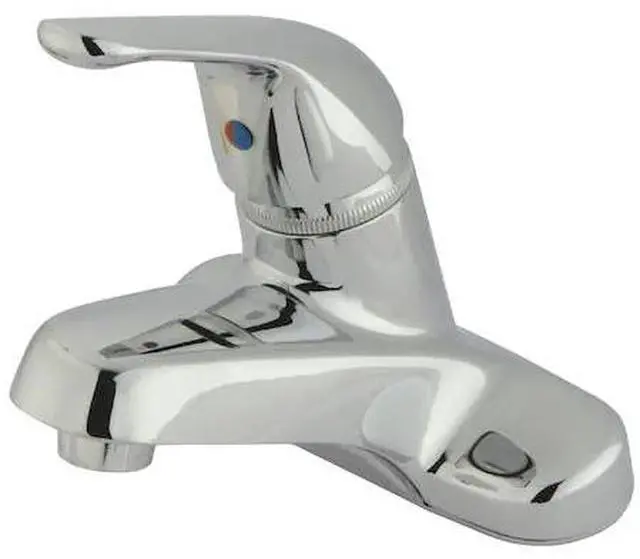 Alt view image 4 of 4 - SINGLE METAL LEVER HANDLE 4 LAVATORY FCT W/O POP-UP-Chrome Finish