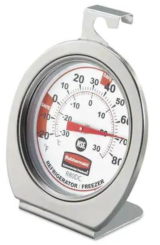 Alt view image 3 of 3 - Rubbermaid Commercial Refrigerator/Freezer Monitoring Thermometer -20°F to 80°F R80DC