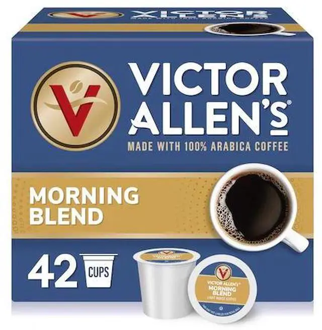 Alt view image 2 of 8 - Victor Allens Coffee K Cups, Morning Blend Single Light Roast Coffee, 42 Count, Keurig 2.0 Brewer Compatible