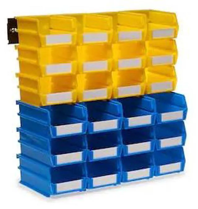 Main image of TRITON PRODUCTS 3-1020YBWS Wall Storage Unit W/ (12) Small Yellow Bins, (12)