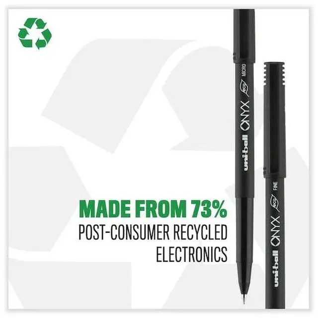 Alt view image 9 of 11 - uni-ball Pen,Uni-Ball,Onyx,Bk 60143