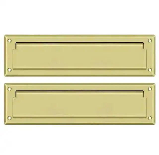 Main image of 13.13 in. Mail Slot w Back Plate in Polished Brass
