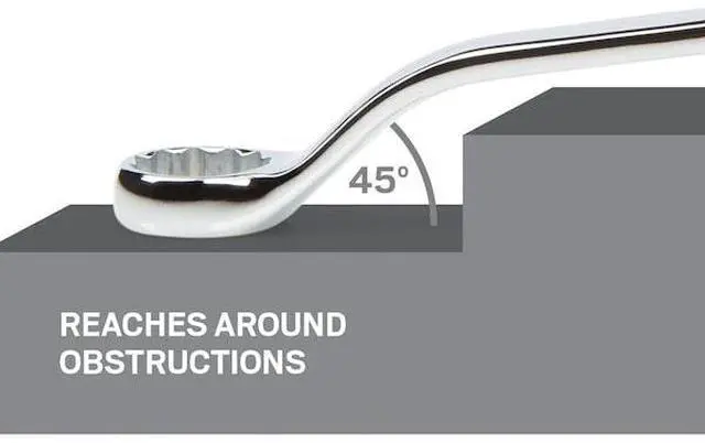 Alt view image 3 of 7 - TEKTON WBE23316 5/8 x 11/16 Inch 45-Degree Offset Box End Wrench