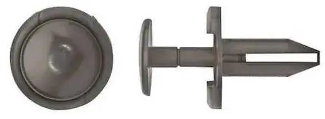 Main image of ZORO SELECT 9617PK Push-In Rivet, Dome Head, 6 mm Dia., 16 mm L, Nylon Body, 25