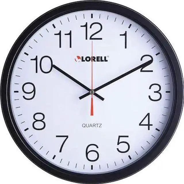 Alt view image 2 of 8 - Lorell 12-1/2" Slimline Wall Clock - Analog - Quartz