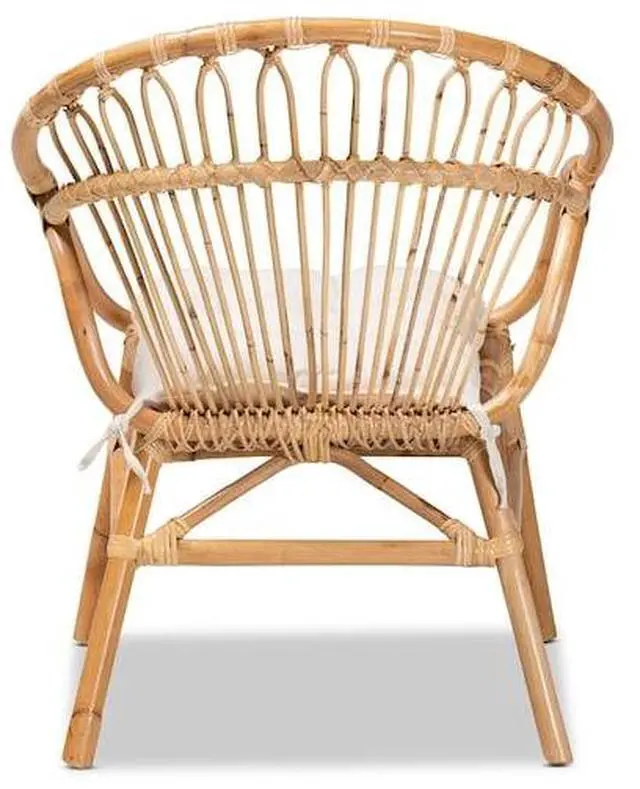 Alt view image 12 of 20 - Baxton Studio Benicia Modern Bohemian Natural Brown Rattan Dining Chair