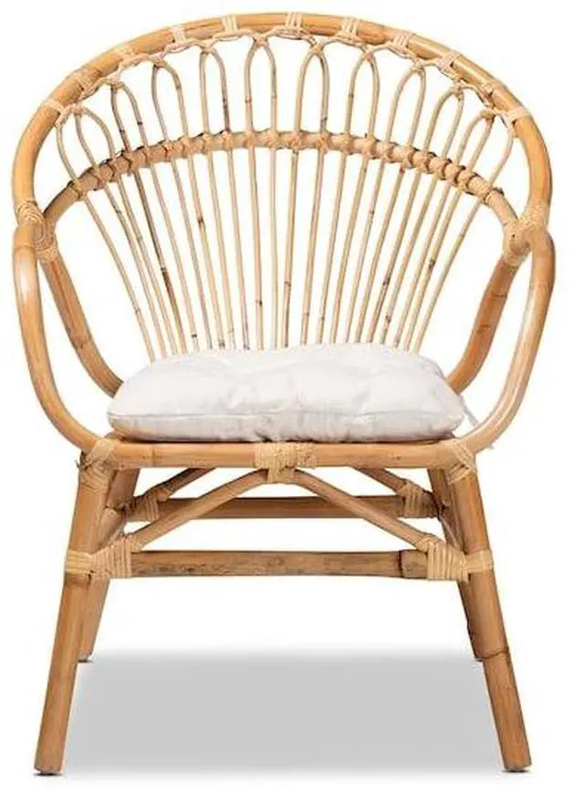 Alt view image 10 of 20 - Baxton Studio Benicia Modern Bohemian Natural Brown Rattan Dining Chair