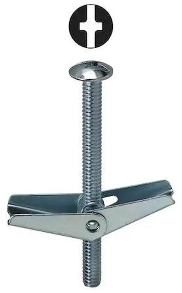 Main image of DOTTIE TBC44 Toggle Bolt, 4" L, Carbon Steel, 50 PK