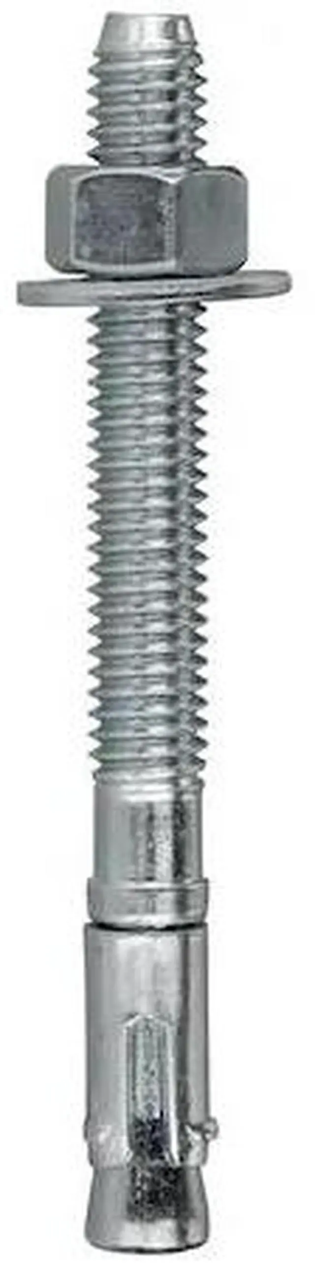 Main image of DOTTIE W38300 Wedge Anchor, 3/8" Dia., 3" L, Carbon Steel Zinc Plated, 50 PK