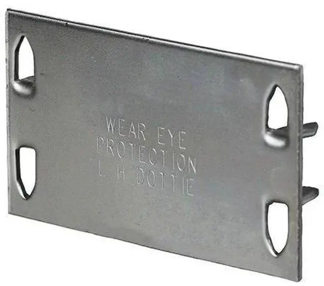 Main image of DOTTIE 2520 L.H. Dottie 1-3/4'' X 5'' 20 Gauge Safety Plate, 100PK
