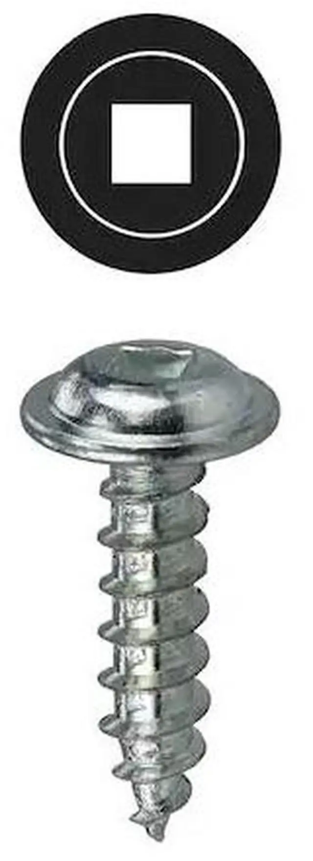 Main image of DOTTIE KWDD10114 Sheet Metal Screw, #10 x 1-1/4 in, Zinc Plated Steel Wafer