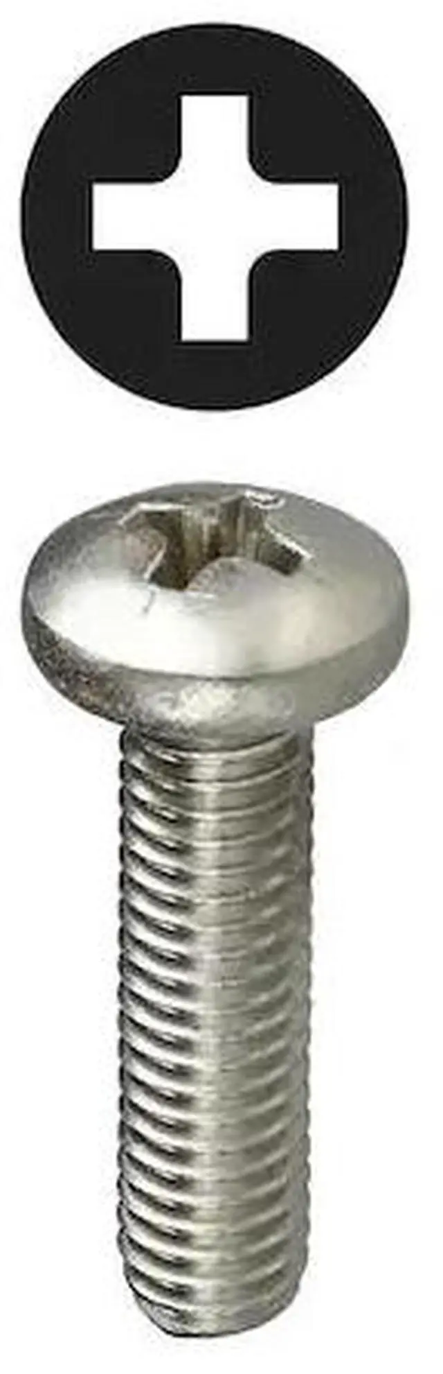 Main image of DOTTIE PMS10321 #10-32 x 1 in Phillips Pan Machine Screw, 18-8 Stainless Steel,