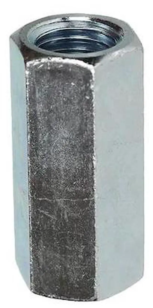 Main image of DOTTIE RC4 Coupling Nut, 5/16''-18, Steel, Zinc Plated, 7/8 in Lg, 50 PK