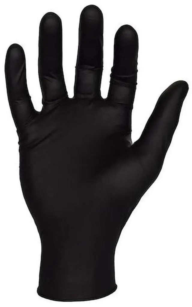Alt view image 2 of 2 - AZUSA SAFETY ND4020 4-mil Powder-Free Black Nitrile Exam Gloves, Textured