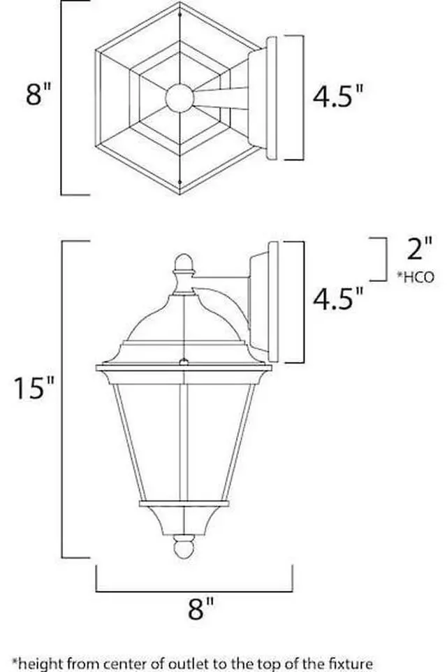 Alt view image 2 of 2 - MAXIM 1000BK Westlake 1-Light 8" Wide Black Outdoor Wall Sconce