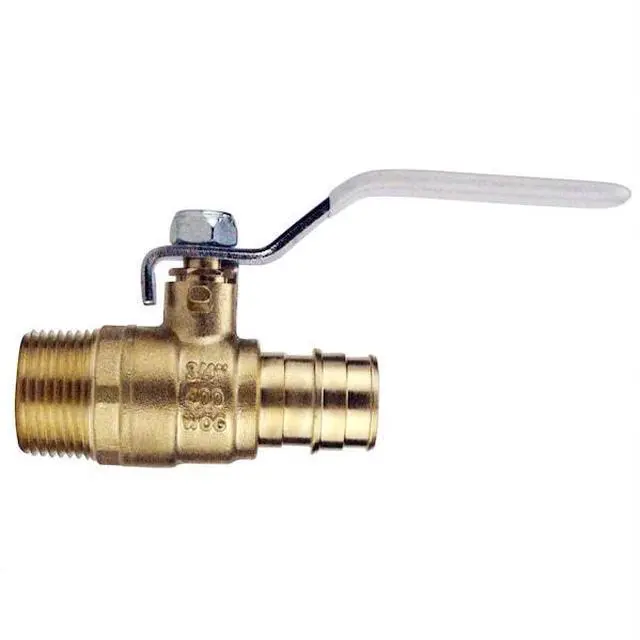 Alt view image 2 of 5 - APOLLO EPXV34M 3/4 in. Brass PEX-A Barb x 3/4 in. Male Pipe Thread Ball Valve