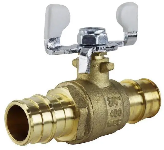 Alt view image 4 of 5 - APOLLO EPXV34T 3/4 in. Brass PEX-A Barb Ball Valve with Tee Handle