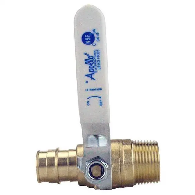 Alt view image 4 of 5 - APOLLO EPXV34M 3/4 in. Brass PEX-A Barb x 3/4 in. Male Pipe Thread Ball Valve