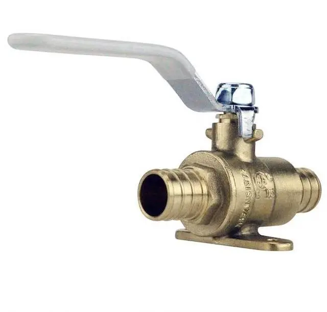 Alt view image 5 of 6 - APOLLO APXV34WD 3/4 in. Brass PEX Barb Ball Valve with Drain and Mounting Pad