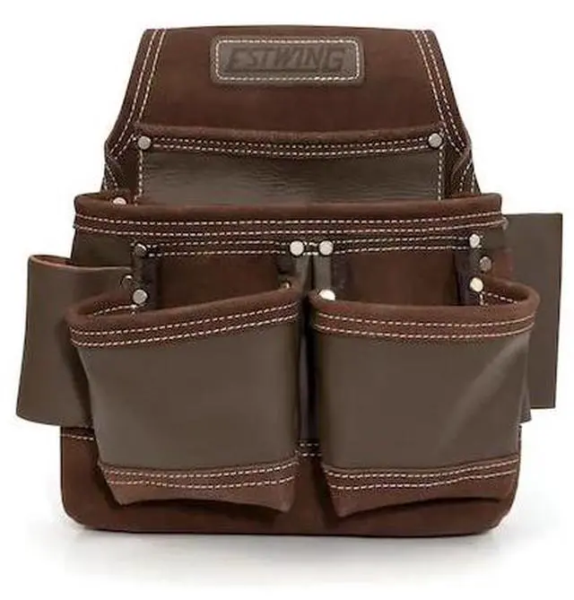 Main image of ESTWING 94750 Pouch, 9-Pocket Full Leather Framer's Pouch, Leather