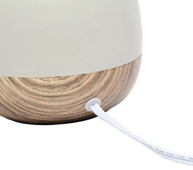 Alt view image 2 of 7 - SIMPLE DESIGNS LT2078-LWG Petite Mid Century Table Lamp, Light Wood and Light