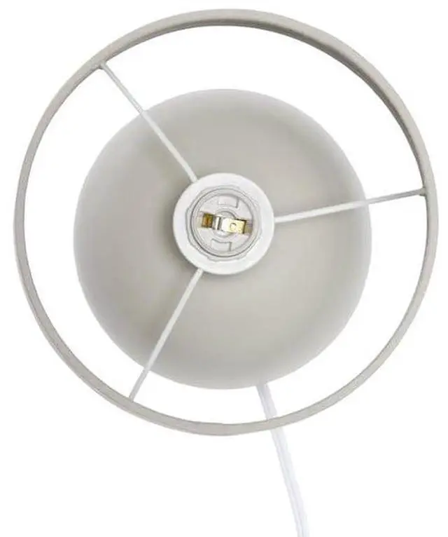 Alt view image 7 of 7 - SIMPLE DESIGNS LT2078-LWG Petite Mid Century Table Lamp, Light Wood and Light