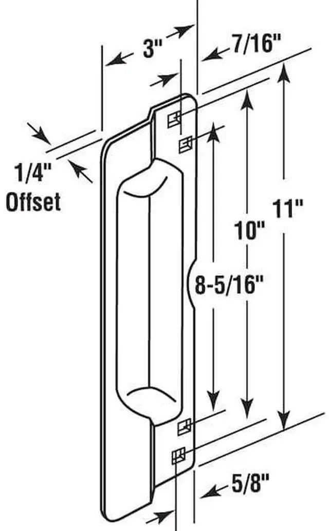 Alt view image 4 of 4 - PRIME-LINE U 9504 Steel Latch Guard Plate Cover for Out-Swinging Doors, Bronze