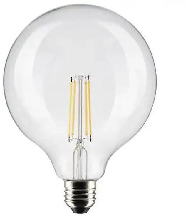 Main image of SATCO S21259 8 Watt G40 LED Lamp, Clear, Medium Base, 90 CRI, 4000K, 120 Volts