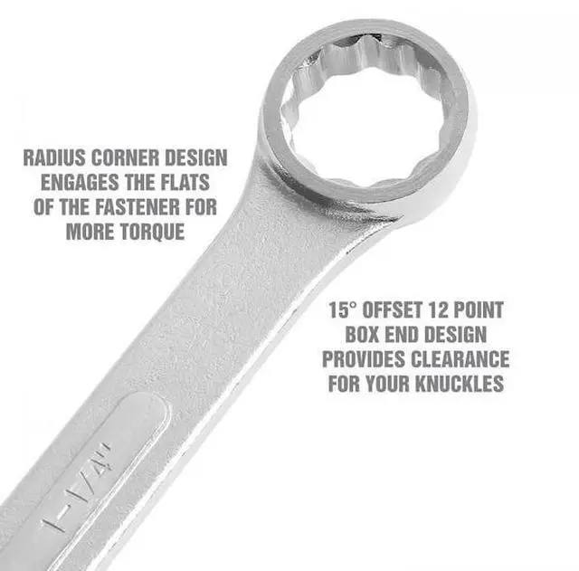 Alt view image 5 of 7 - OEMTOOLS 22104 1-1/4" Jumbo Combination Wrench