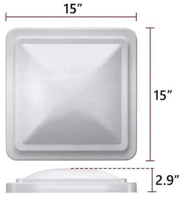 Main image of SUPERIOR ELECTRIC RVA1550W RV Trailer Roof Vent Lid / Cover Universal