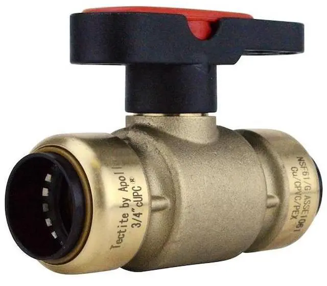 Alt view image 4 of 6 - APOLLO FSBBV34TX 3/4 in. Brass Push-To-Connect Compact Ball Valve with Lockable