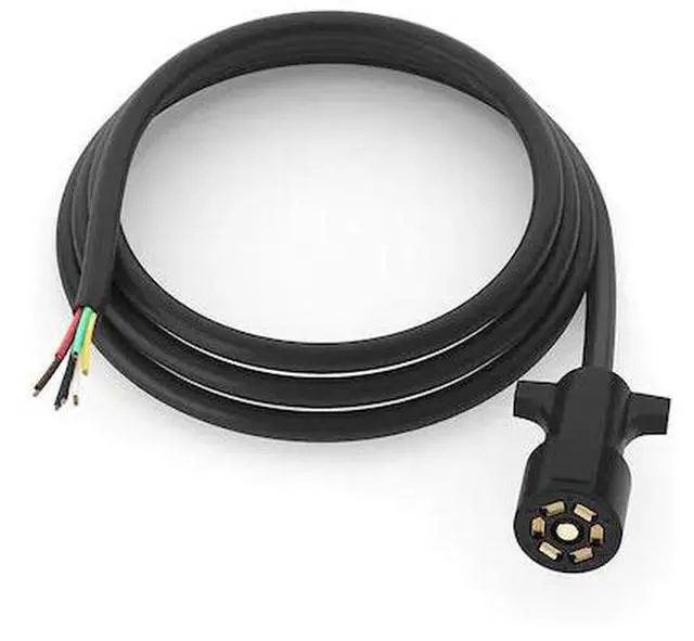 Alt view image 2 of 2 - superior electric rva1566-c 7-way trailer rv truck cord & plug - 8ft cable