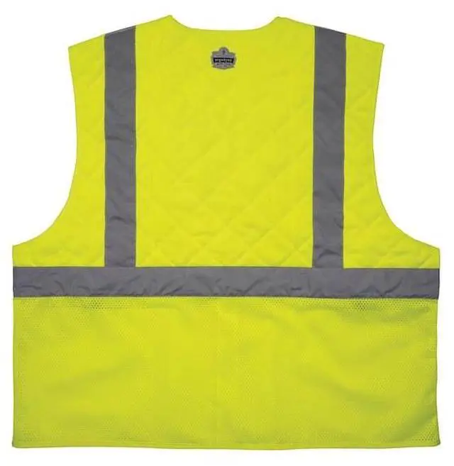 Alt view image 2 of 2 - ERGODYNE 6668 Lime Class 2 Hi-Vis Safety Cooling Vest - XL
